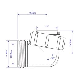 McAlpine S4U Compression & BSP Connections Bend 90° 32mm