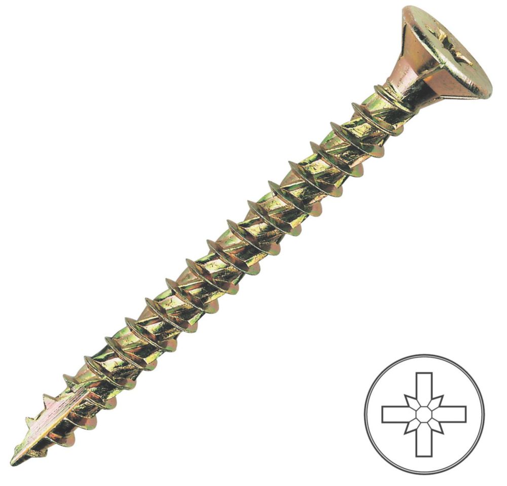 TurboGold PZ Double-Countersunk Woodscrews Trade Pack 1400 Pcs