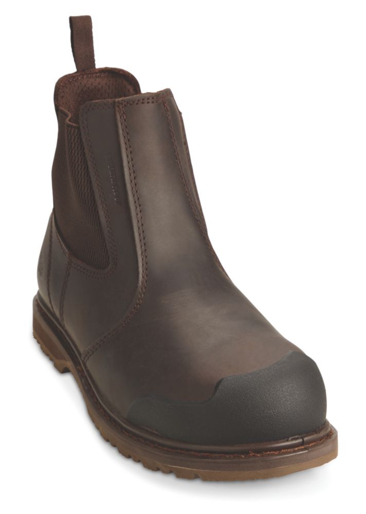 Site Prairie Size 8 Brown Water-Resistant Steel Toe Cap Safety
