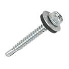 Easydrive  Flange Self-Drilling Screws with Washers 5.5mm x 45mm 100 Pack