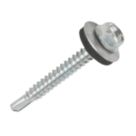 Easydrive  Flange Self Drilling Screws with Washers 5.5mm x 45mm 100 Pack