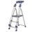 Werner Aluminium 1.22m 3 Step Platform Step Ladder With Handrail