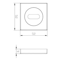 Cooke & Lewis Lormel Standard Escutcheon (Pair) Satin Brass 52mm