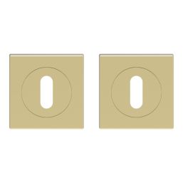 Cooke & Lewis Lormel Standard Escutcheon (Pair) Satin Brass 52mm