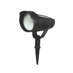 Essentials  Outdoor LED Solar-Powered Spike Light Black 15lm