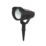 Essentials  Outdoor LED Solar-Powered Spike Light Black 15lm