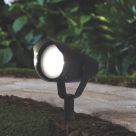 Essentials  Outdoor LED Solar-Powered Spike Light Black 15lm