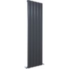 Kudox AluLite Arc 1800mm x 470mm 3994BTU Black Vertical Designer Radiator