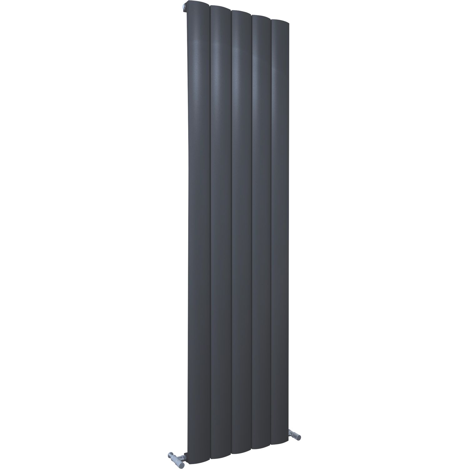 Kudox AluLite Arc 1800mm x 470mm 3994BTU Black Vertical Designer Radiator (402FH)