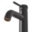 Highlife Bathrooms Dundas Matt Black 165mm Standard Lever Mono Basin Mixer Tap  With Clicker Waste