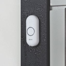 Byron DBY-22321 Battery-Powered Wireless Doorbell White / Grey