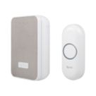 Byron DBY-22321 Battery-Powered Wireless Doorbell White/Grey