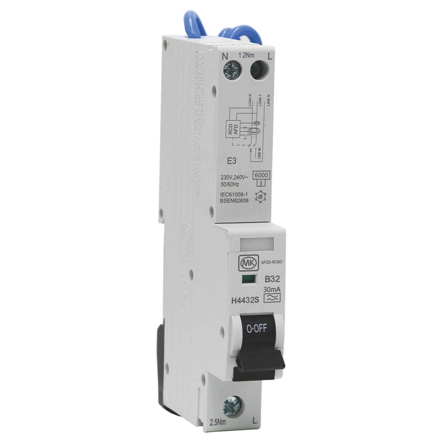 MK Sentry 32A 30mA Type A 1+N B Curve AFDD with RCBO (402PG)