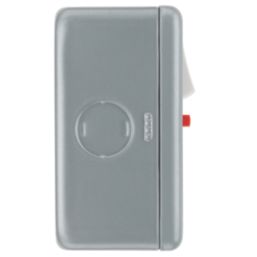 British General  13A 2-Gang SP Switched Metal Clad Passive Type A RCD Socket with White Inserts