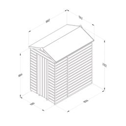 Forest Beckwood 4' x 6' (Nominal) Apex Shiplap Timber Shed with Base