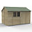 Forest Timberdale 12' x 8' 6" (Nominal) Reverse Apex Tongue & Groove Timber Shed with Base
