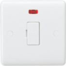 Knightsbridge Curved Edge 13A Unswitched Fused Spur with Neon White