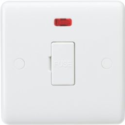 Knightsbridge Curved Edge 13A Unswitched Fused Spur with Neon White