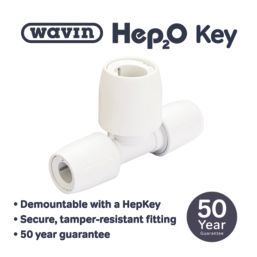 Hep2O  Plastic Push-Fit Reducing Tee 10mm x 10mm x 15mm