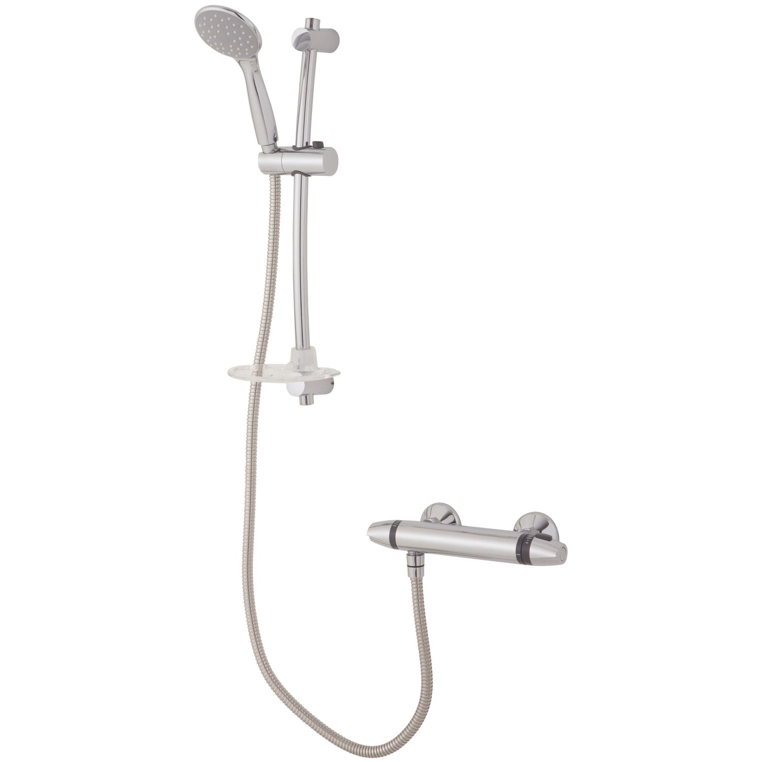 Triton Caroli Rear-Fed Exposed Chrome Thermostatic Mixer Shower (4034T)