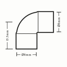Flomasta  Brass End Feed Equal 90° Elbows 8mm 2 Pack