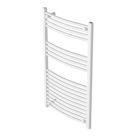 Flomasta 1000mm x 600mm 1760BTU White Curved  Towel Radiator