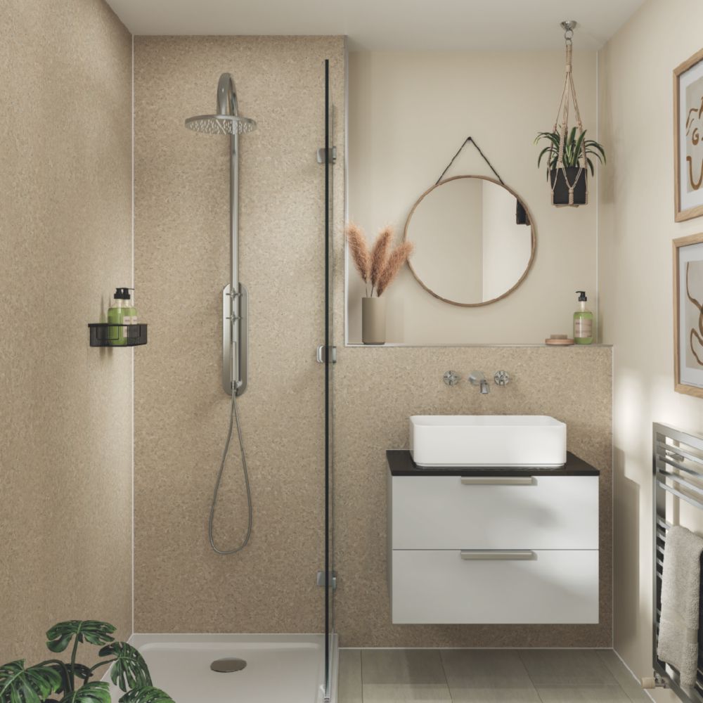 Multipanel Hydrolock Bathroom Waterproof Wall Panel Matt Tavolo Taupe 2400mm x 580mm x 11mm ...