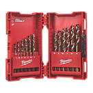Milwaukee Red Cobalt 4932352470 Straight Shank Metal Drill Bit Set 19 Pieces