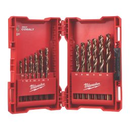 Milwaukee Red Cobalt 4932352470 Straight Shank Metal Drill Bit Set