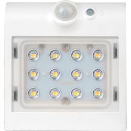 Luceco  Outdoor LED Solar-Powered Wall Light With PIR Sensor White 220lm