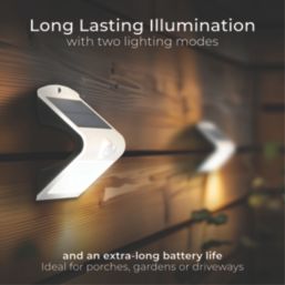 Luceco  Outdoor LED Solar-Powered Wall Light With PIR Sensor White 220lm