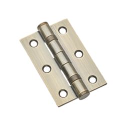 Hardware Solutions Antique Brass  Ball Bearing Hinges 76mm x 50mm 2 Pack