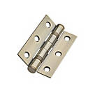 Hardware Solutions Antique Brass  Ball Bearing Hinges 76mm x 50mm 2 Pack