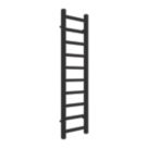 Reina 1200mm x 300mm 997BTU Black Flat Designer Towel Radiator