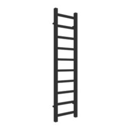 Reina 1200mm x 300mm 997BTU Black Flat Designer Towel Radiator