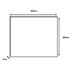 Splashwall  Grey Alloy Splashback 900mm x 800mm x 4mm