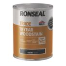 Ronseal 750ml Ebony Satin Water-Based Wood Stain