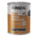 Ronseal 750ml Ebony Satin Water-Based Exterior Wood Stain