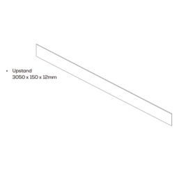 Mariz Pure White Upstand 3050mm x 150mm x 12mm
