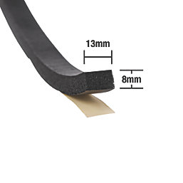Stormguard  Extra Thick Weatherstrips Black 3.5m 2 Pack