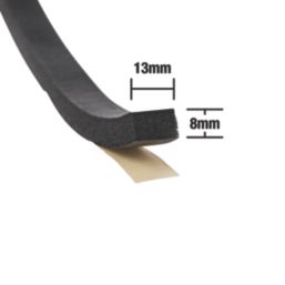 Stormguard  Extra Thick Weatherstrips Black 3.5m 2 Pack