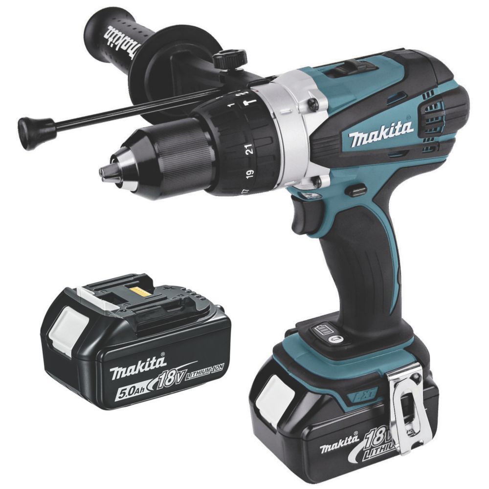 Makita DLX2145TJ 18V 2 x 5.0Ah Li Ion LXT Cordless Combi Drill