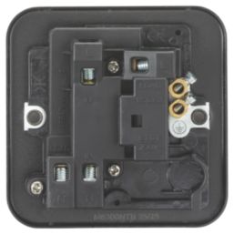 Knightsbridge  13A Switched Metal Clad Fused Spur with Neon Black