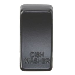 Knightsbridge 'DISHWASHER' Switch Cover Matt Black