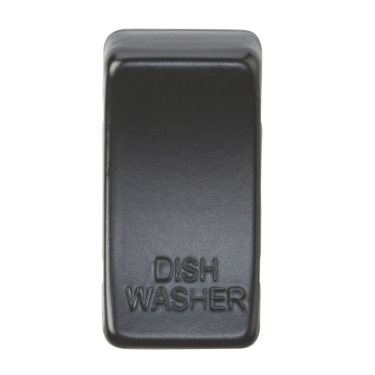 Knightsbridge 'DISHWASHER' Switch Cover Matt Black (404CR)