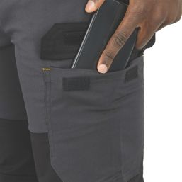 Site Allman Multi-Pocket Stretch Work Trousers Grey / Black 38" W 32" L