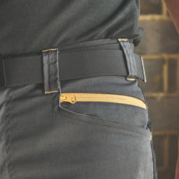 Site Allman Multi-Pocket Stretch Work Trousers Grey / Black 38" W 32" L