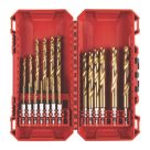 Milwaukee Shockwave HSS-G Tin Red Hex Shank Metal Drill Bit Set 19 Pieces