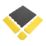 COBA Fatigue-Lock Female Edge Workplace Safety Matting Yellow 150mm x 0.5m 4 Pack