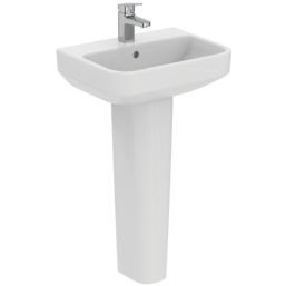 Ideal Standard i.life S Washbasin & Pedestal 1 Tap Hole 500mm